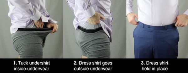 Do you tuck your undershirt into your underwear?