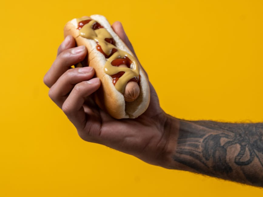 Ketchup or mustard on a hot dog?