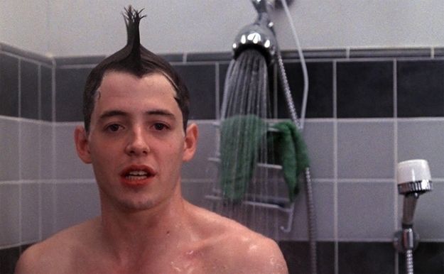 Do you face the shower when washing?